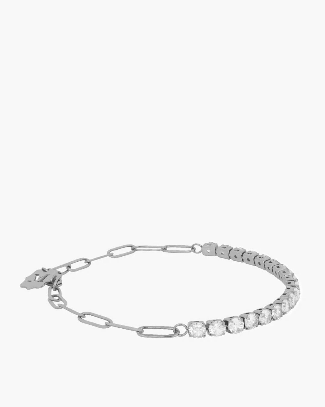 April Birthstone Hope Starlight Silver Charm Bracelet