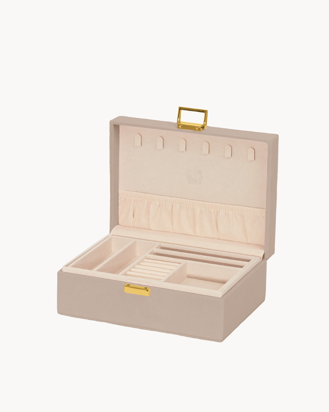 Taupe Velvet Jewellery Box