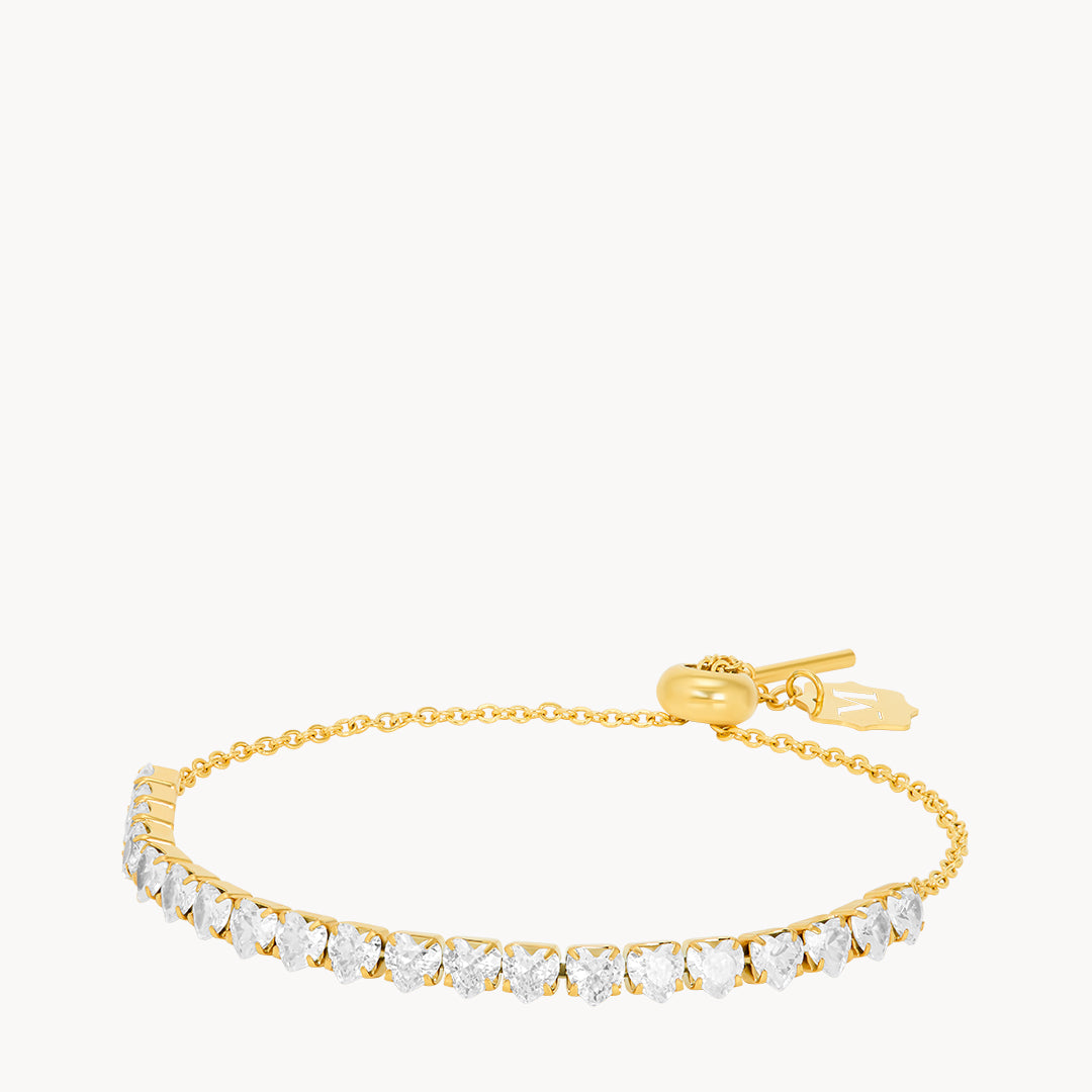 White Heart Starlight Adjustable Bracelet