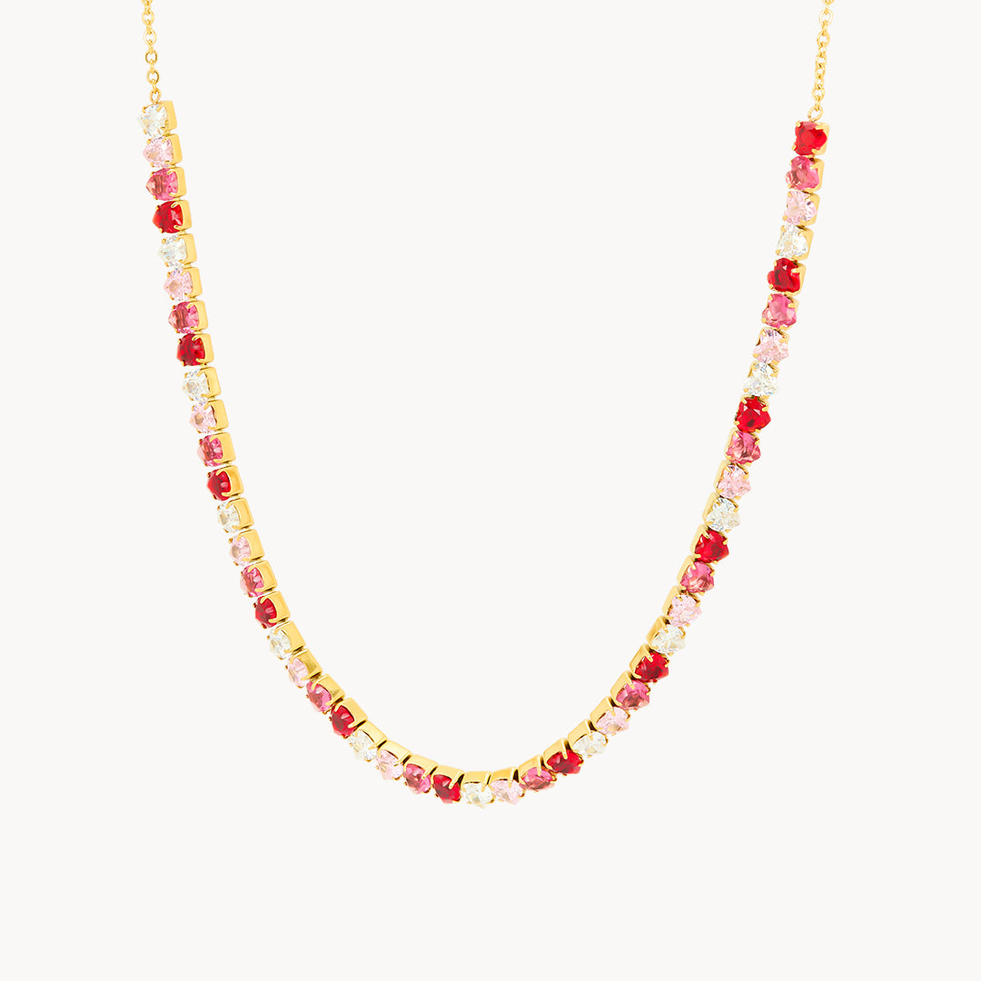 Pink Blush Heart Starlight Adjustable Choker