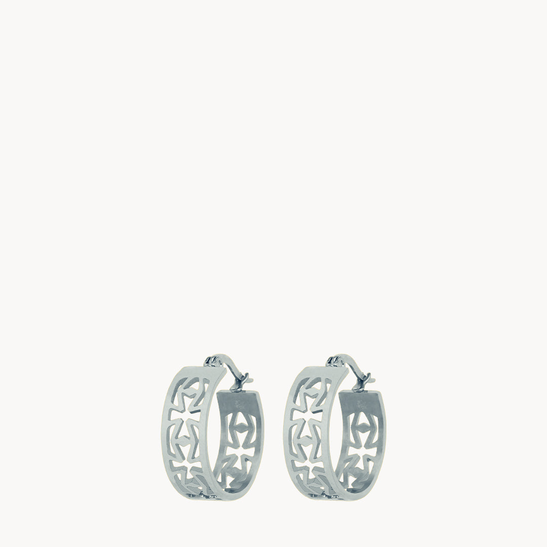 Kavallieri Hoop Silver Earrings