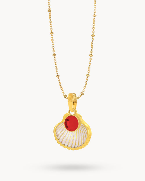 Lucky Vibes Shell January Passion Birthstone Set