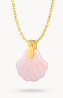 Pink Quartz Seashell Necklace Set