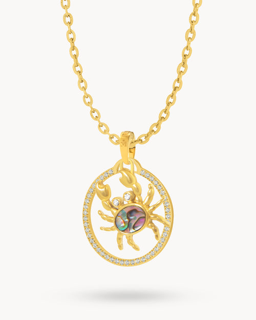 Fearlessness Crab Halo Necklace Set