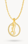 Timeless Pearl Seahorse Halo Necklace Set