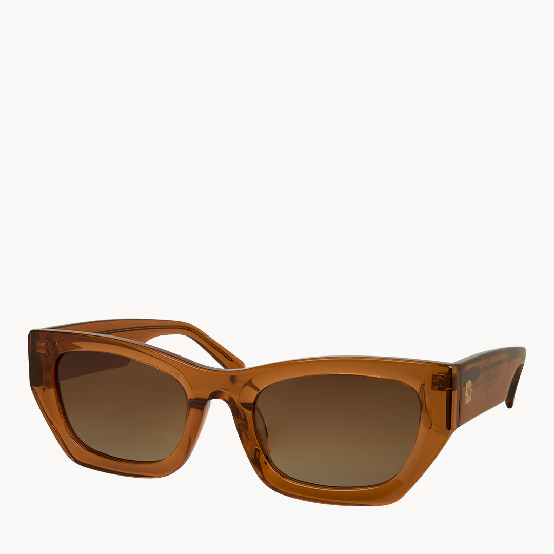 Slick Orange Brown Sunglasses