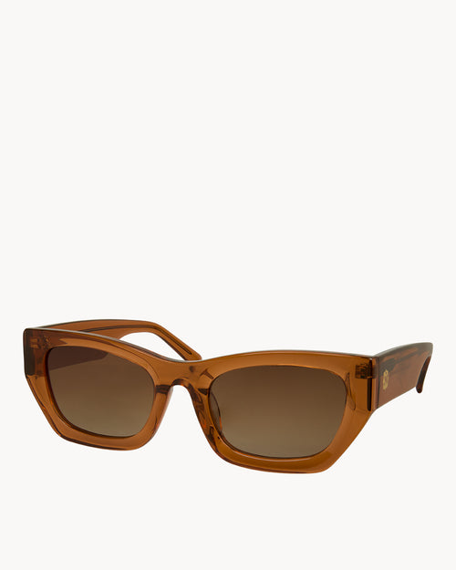 Slick Orange Brown Sunglasses