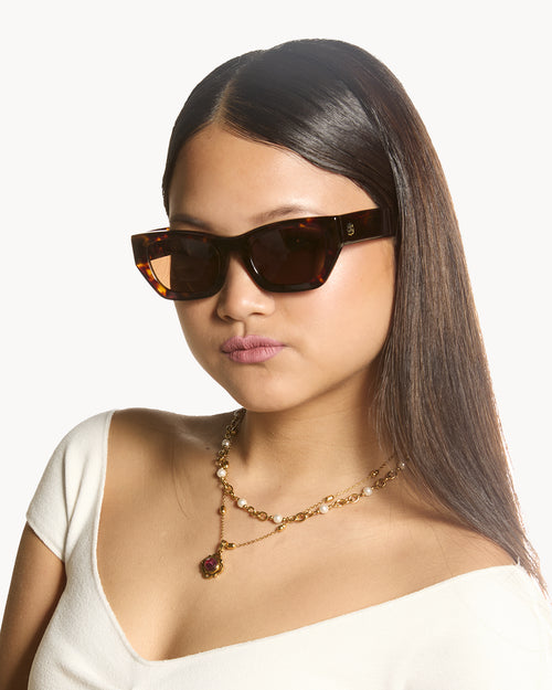 Slick Brown Tortoise Shell Sunglasses