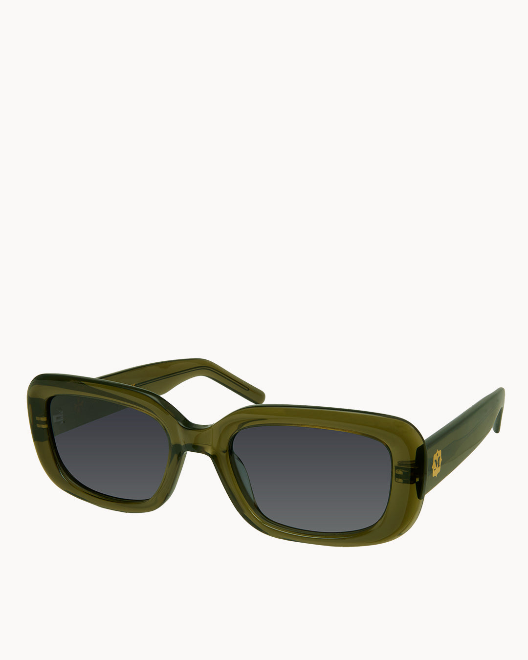 Glossy Olive Green Sunglasses