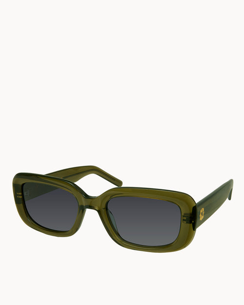 Glossy Olive Green Sunglasses