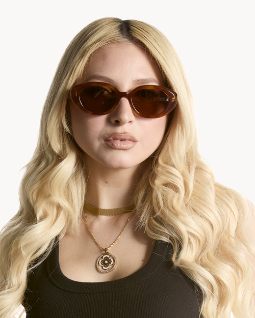 Sosa's Golden Brown Tortoise Shell Sunglasses