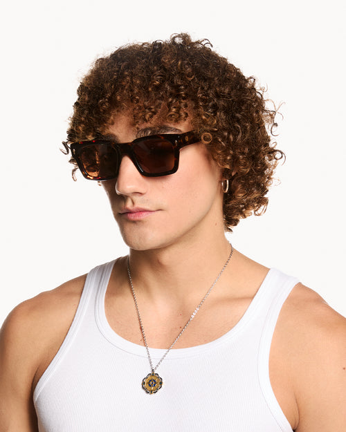 MAVERICK BROWN TORTOISE SHELL SUNGLASSES