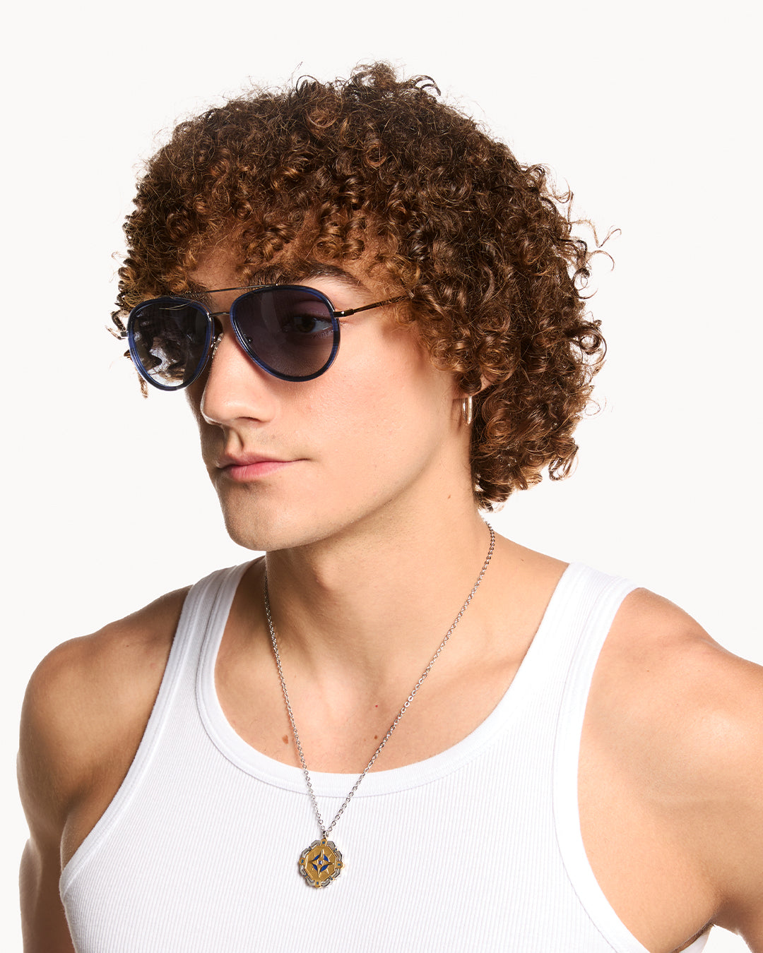 STEALTH BLUE AVIATOR SUNGLASSES