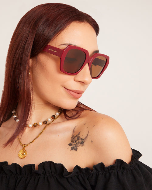 Pinto Raspberry Red Sunglasses