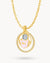 June Birth Flower Halo Birthstone Necklace Set