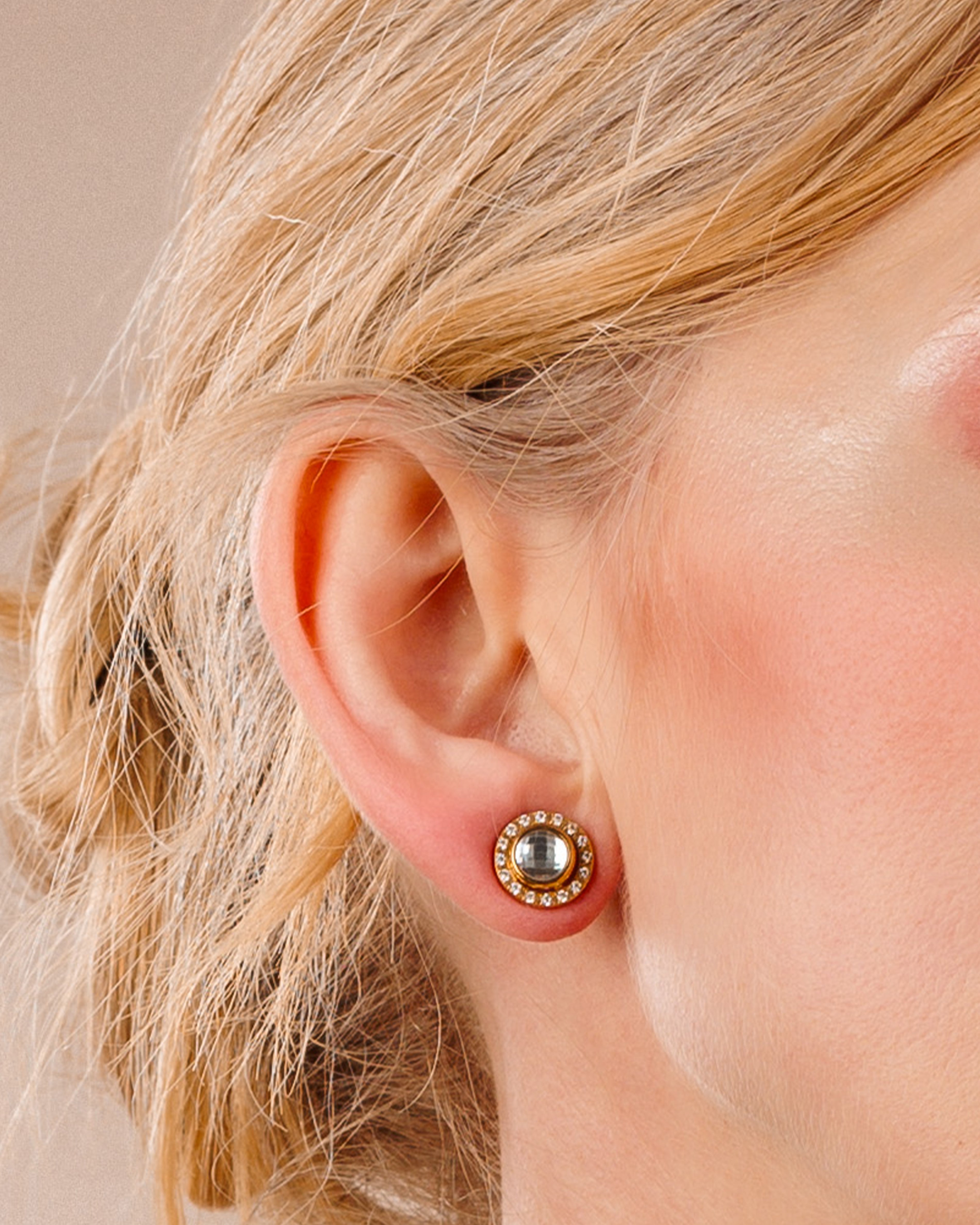 Starlight Dainty Halo Stud Earrings