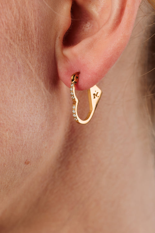 Starlight Heart Dainty Hoop Earrings