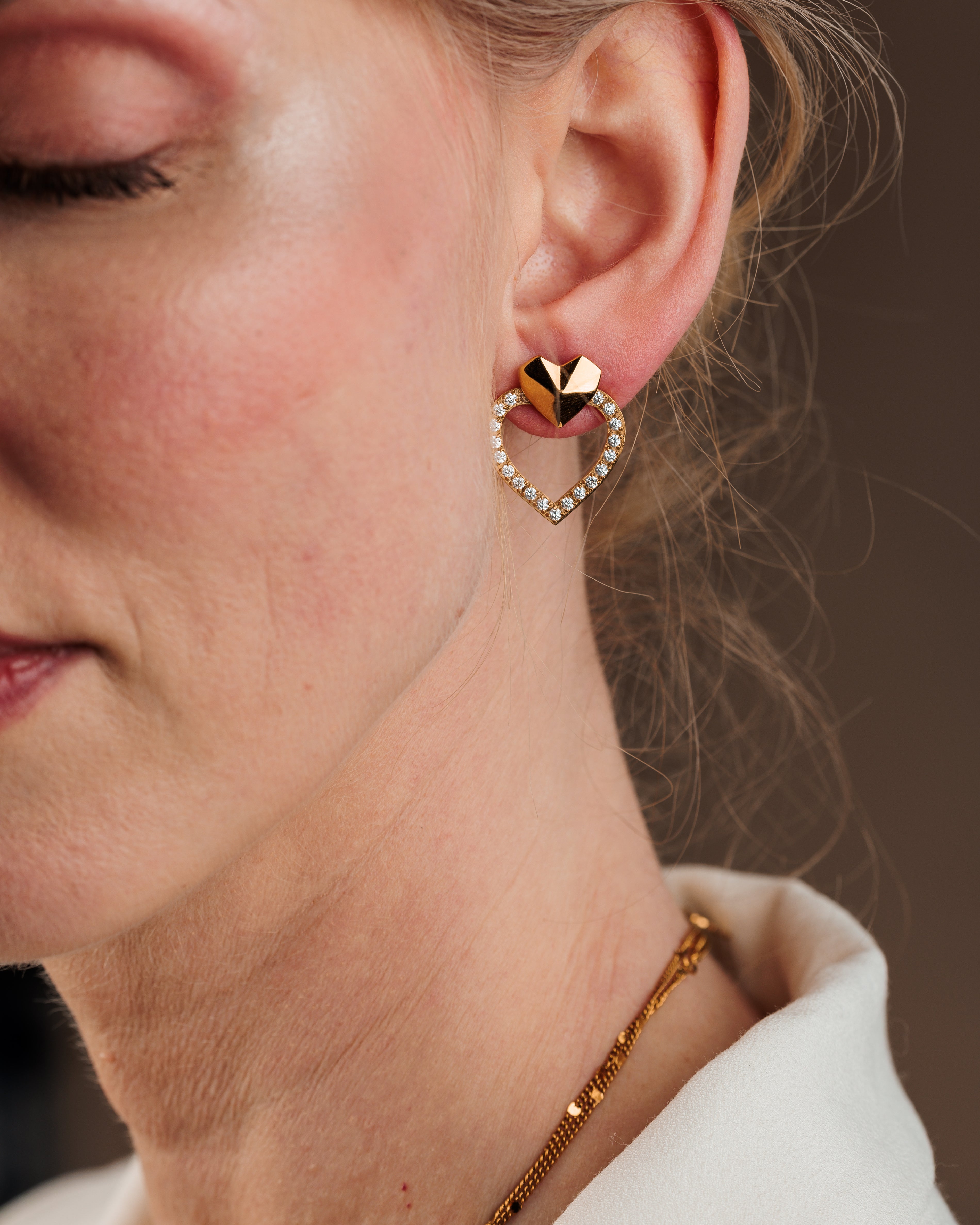 Ħabbata Heart Stud Earrings