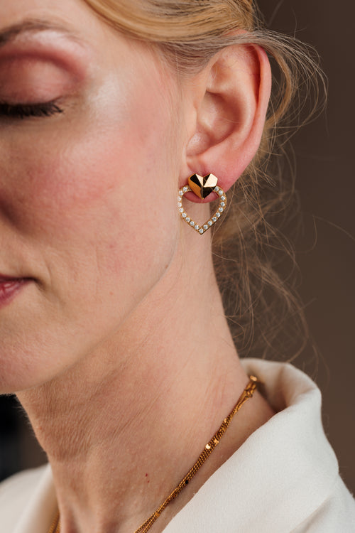 Ħabbata Heart Stud Earrings