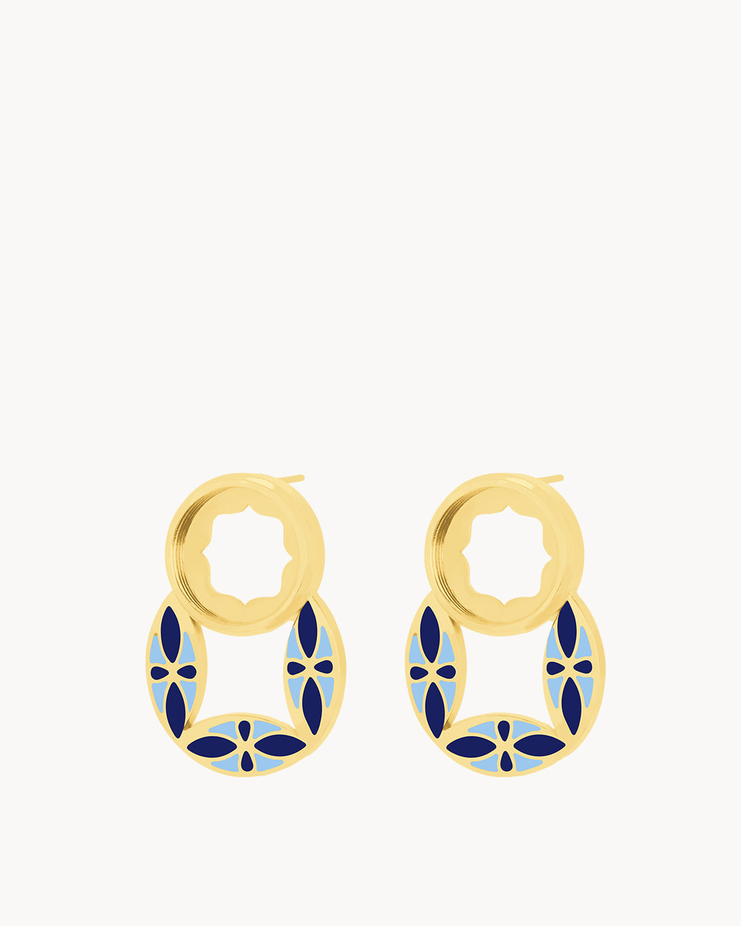 Ġnejna Maduma Blue Dainty Twist Stud Earrings