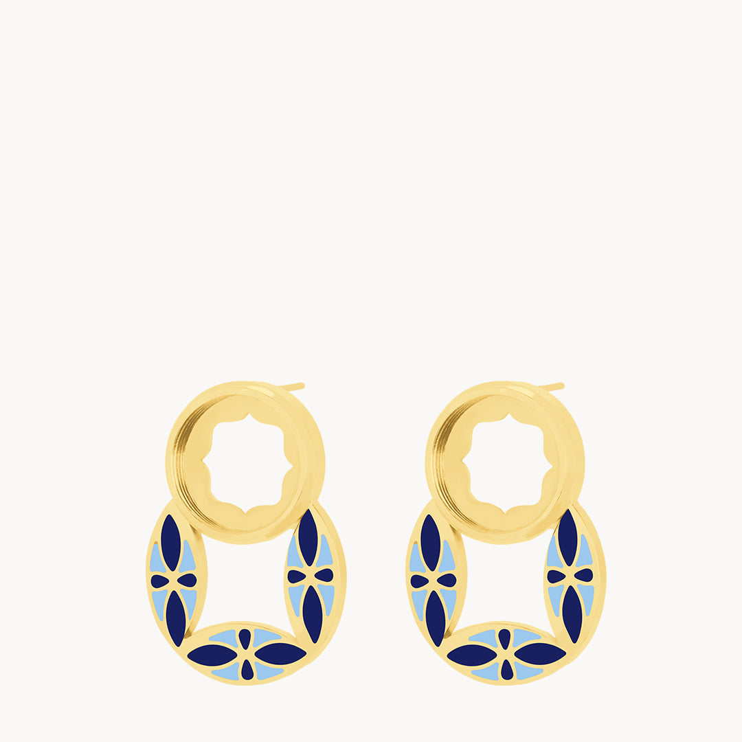Ġnejna Maduma Blue Dainty Twist Stud Earrings
