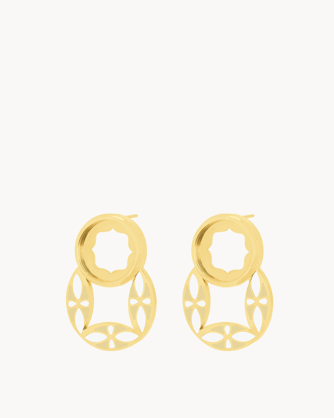 Ġnejna Maduma White Dainty Twist Stud Earrings