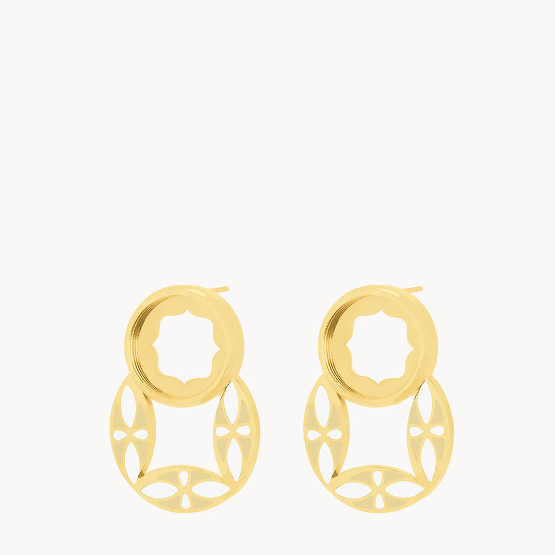 Ġnejna Maduma White Dainty Twist Stud Earrings