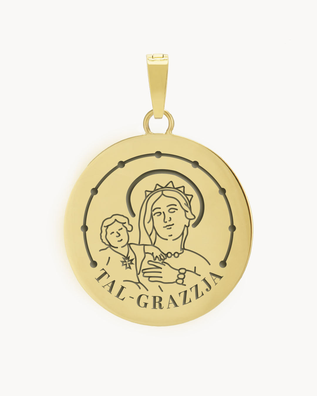 Madonna Tal-Grazzja Pendant, Gold