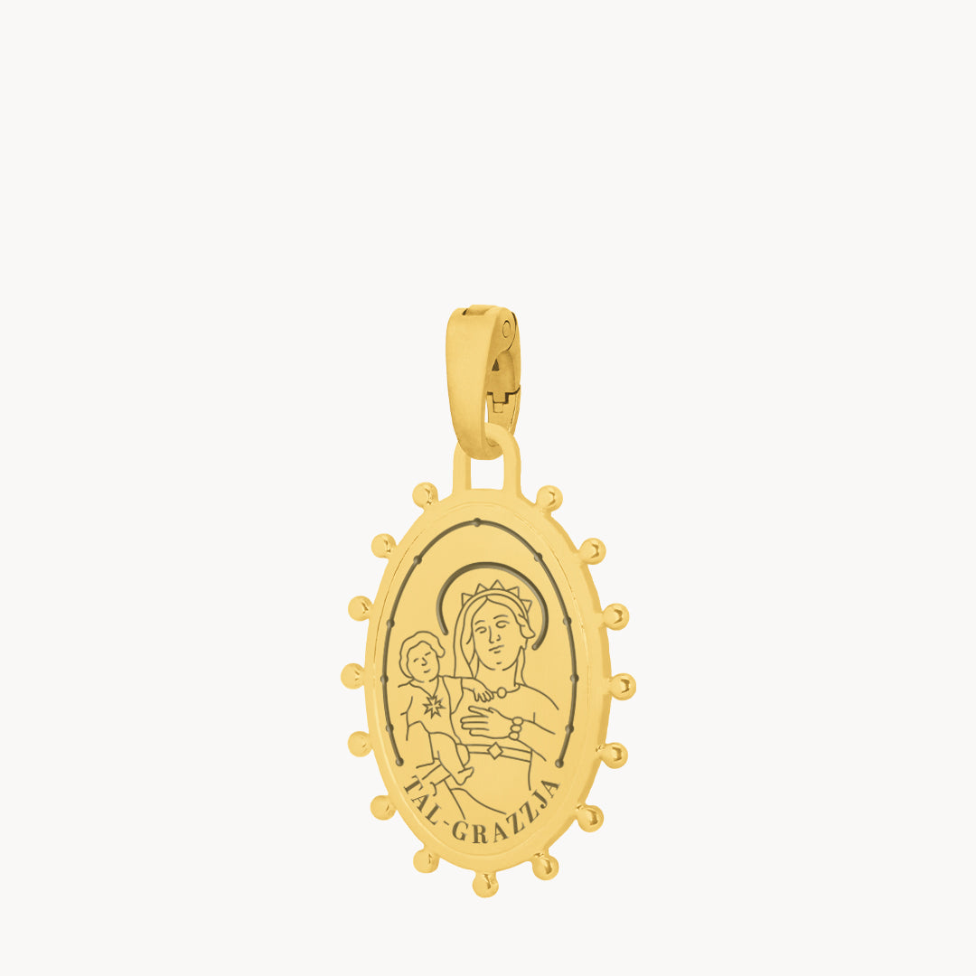 Madonna Tal-Grazzja Pendant, Gold