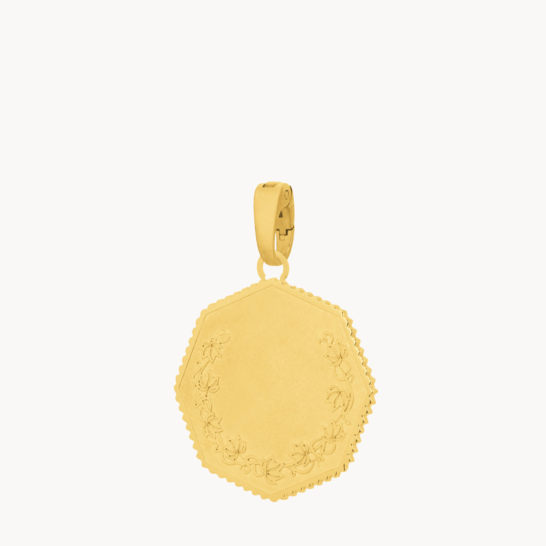 Twenty Five Cents Munita Engravable Pendant, Gold