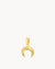 Dainty Crescent Horn Pendant, Gold