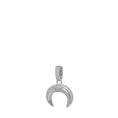 Dainty Crescent Horn Pendant, Silver