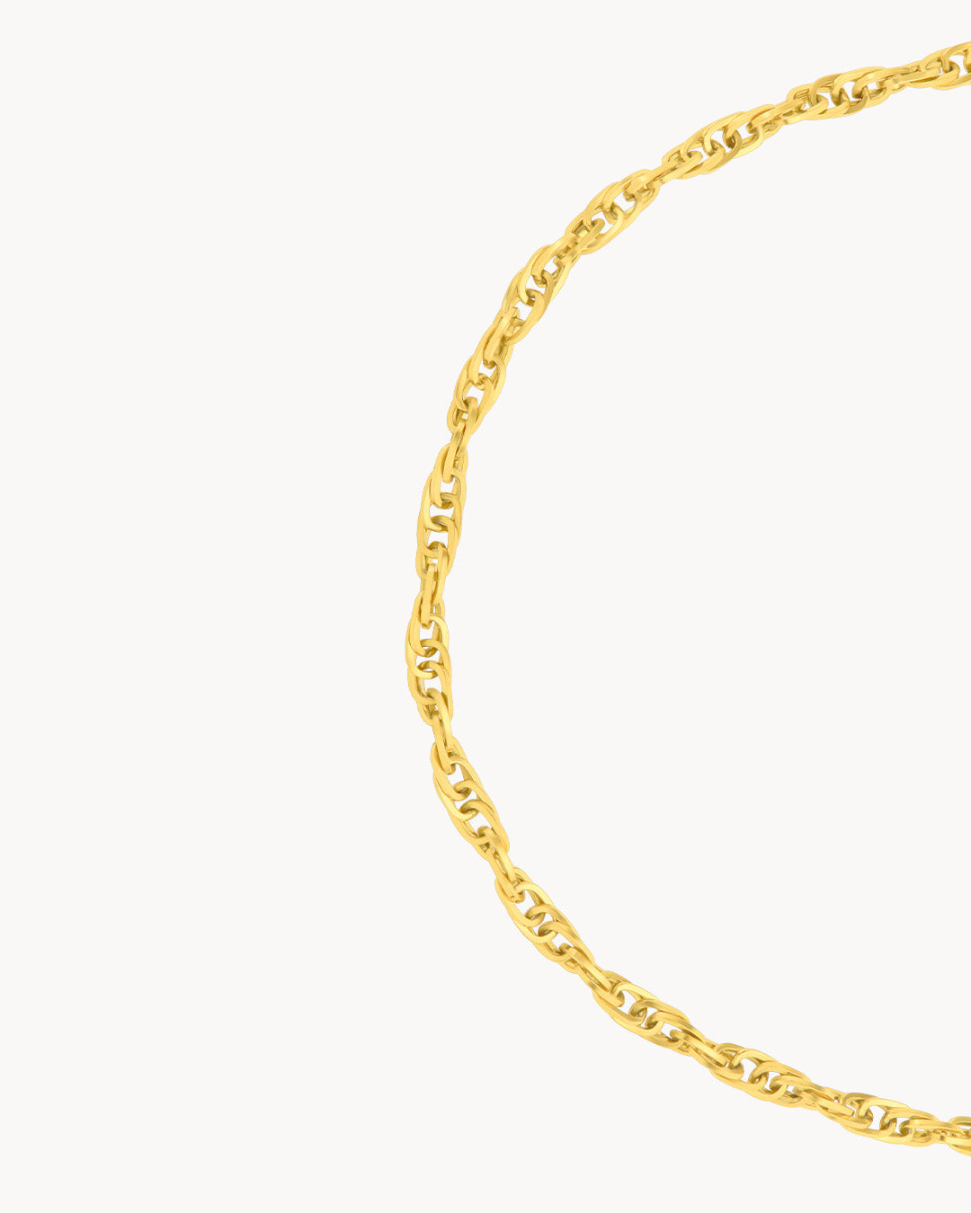 Short Shimmer Rope Chain, Gold