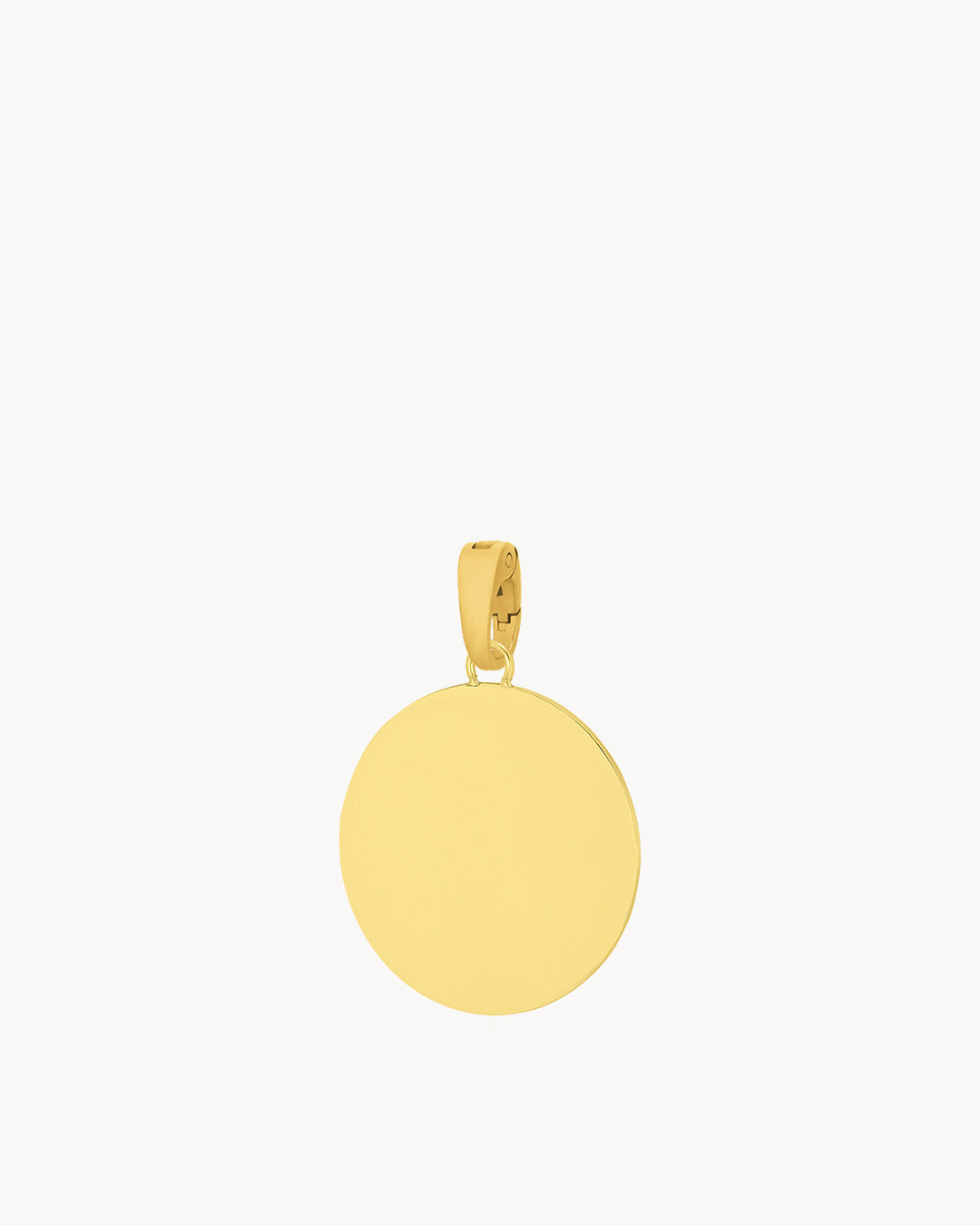 Medium Disc Engravable Pendant, Gold