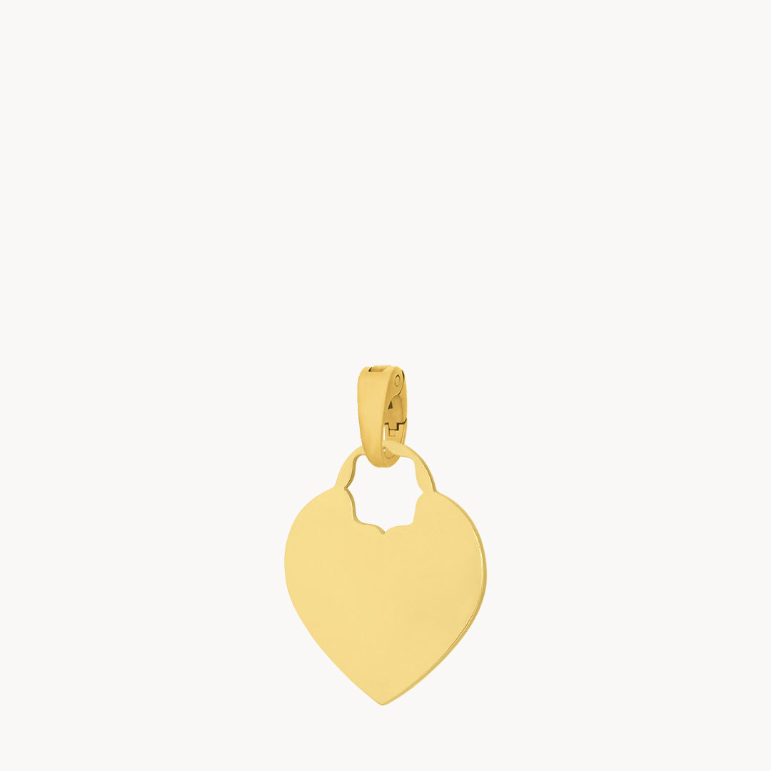 Heart Engravable Pendant Gold