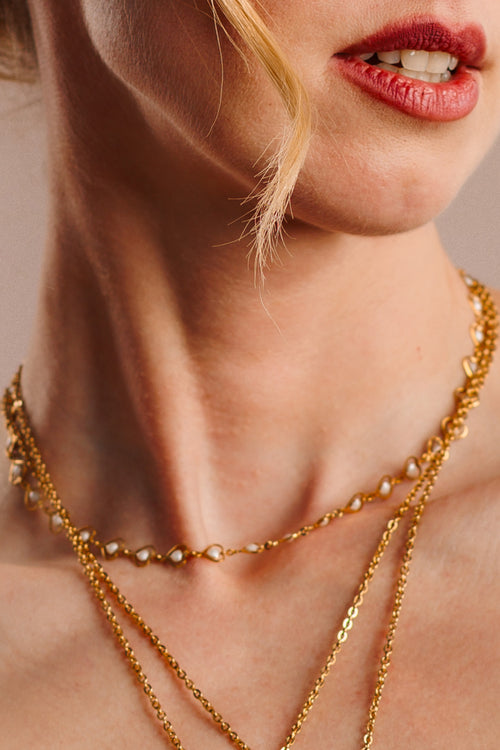 White Love Heart Choker