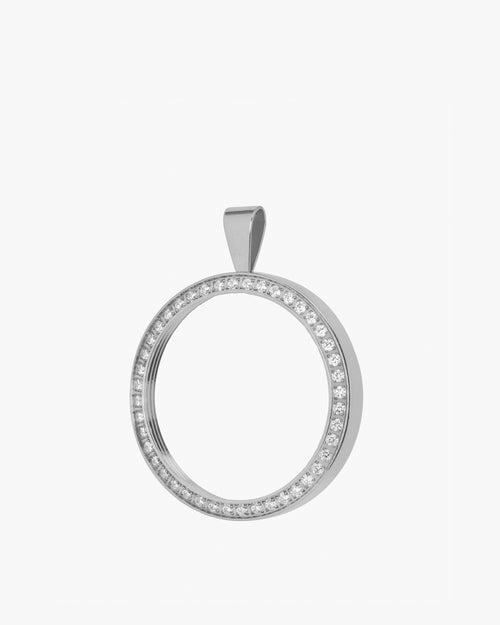 Twist Pendant Zirconia, Silver