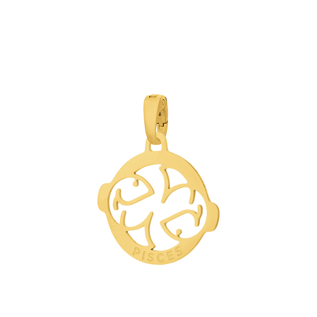 Pisces Pendant, Gold (Feb 19 - Mar 20)