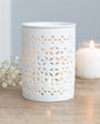 Wicks & Locks - White Matte Cut-Out - Fragrance Lamp