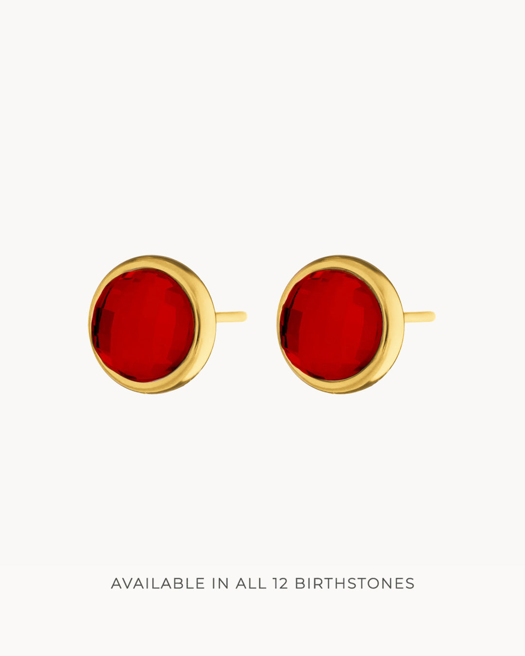 Σκουλαρίκια Dainty Stud, υπογραφή Birthstone, χρυσό