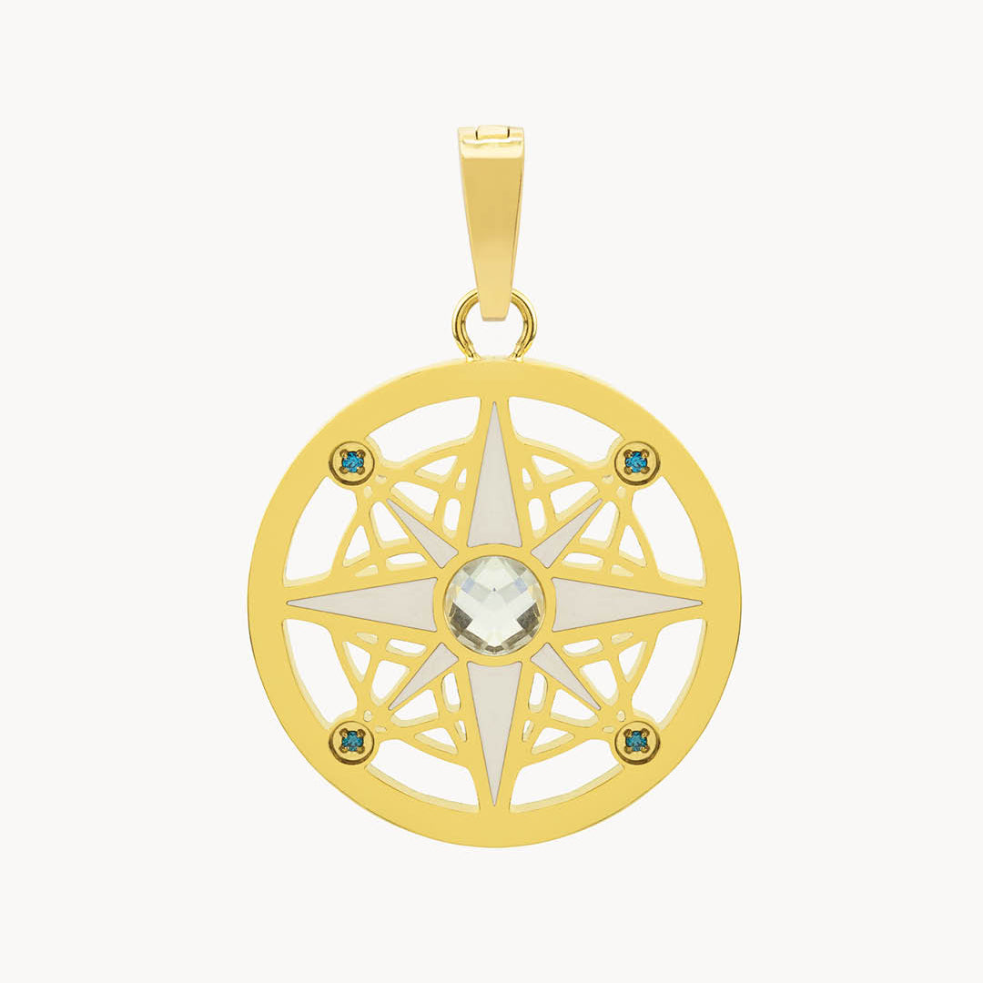 Compass Pendant, Gold