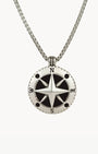 Compass Necklace, Silver