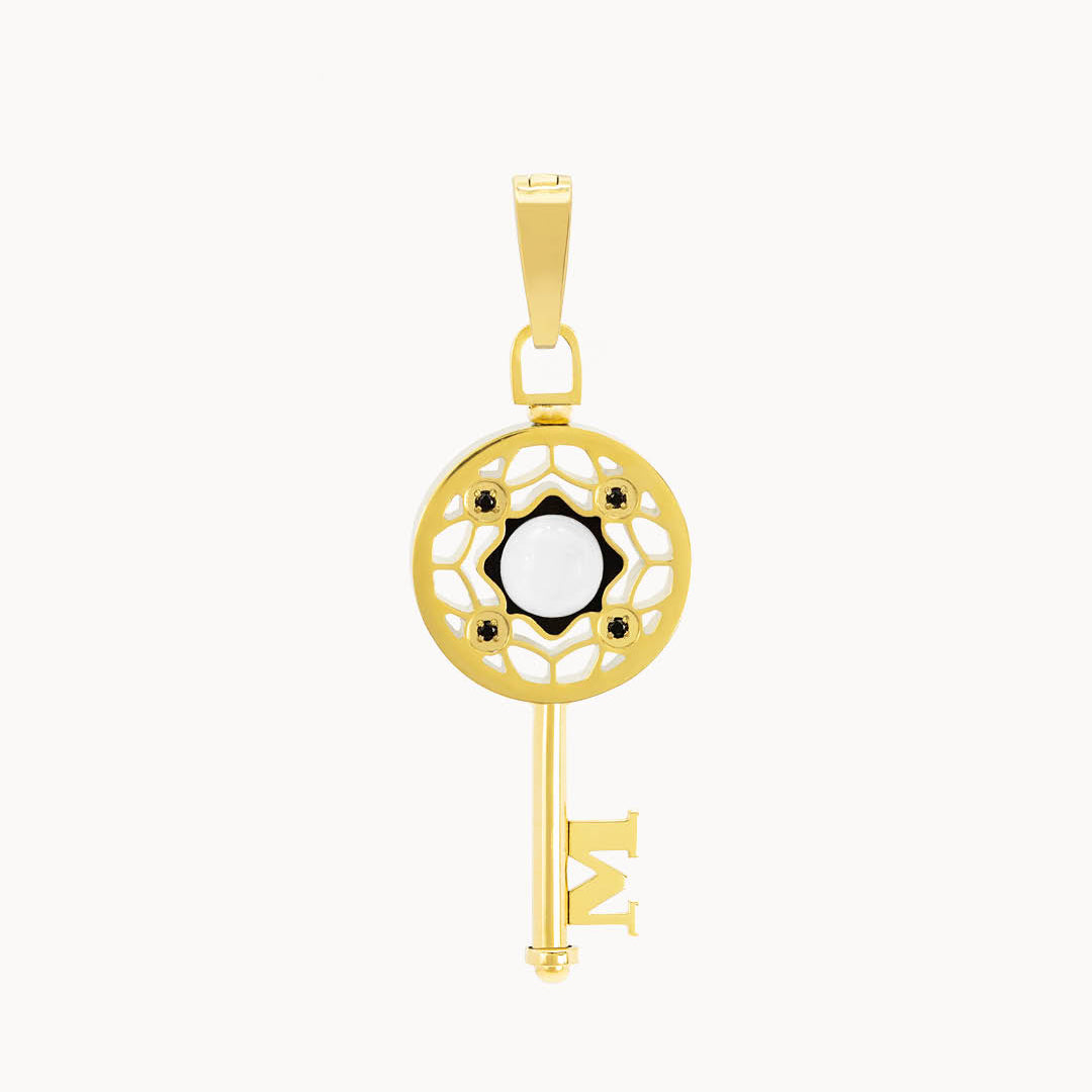 Kanċell Muftieħ Faith Stone Pendant, Gold