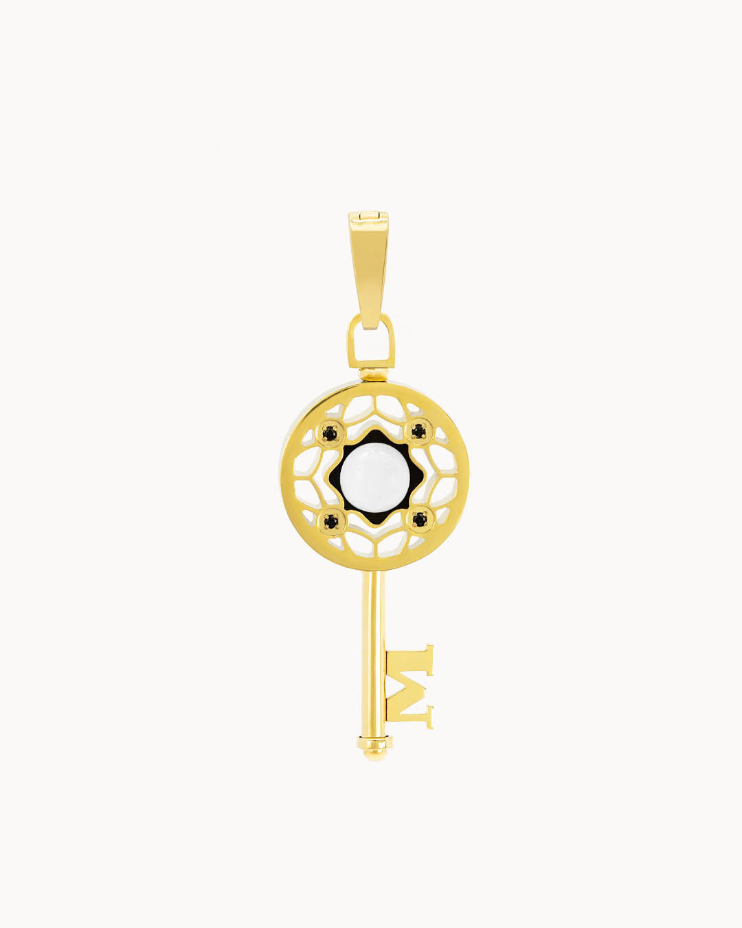 Kanċell Muftieħ Faith Stone Pendant, Gold