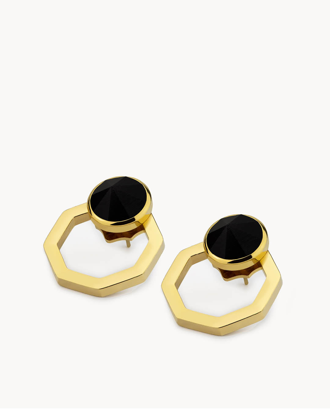 Power Octagon Ħabbata Earring Set, Gold