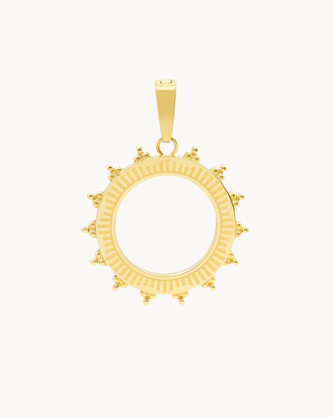 Sun Hollow Pendant, Gold