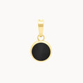 Power Stone Black Cateye Ħabbata Pendant, Gold