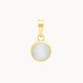 Faith Stone White Cateye Ħabbata Pendant, Gold
