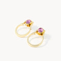 February Birthstone Devotion Classic Ħabbata Earring Set, Gold