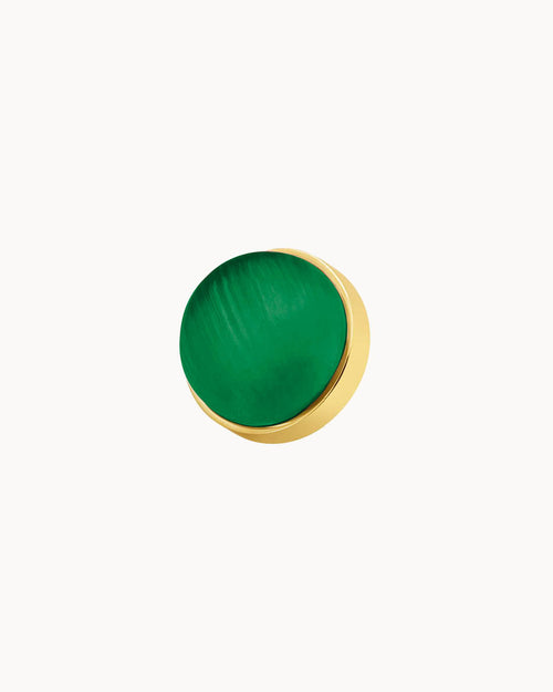 Confidence Stone Emerald Cateye Mini Twist, Oro